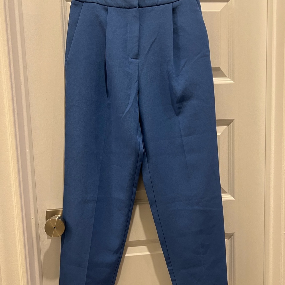 Topshop Sky Blue pleaded Pants high waisted